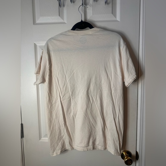 DOM Butterfly 'Believe' Graphic Cotton Ivory Short Sleeve T-Shirt - Picture 3 of 3